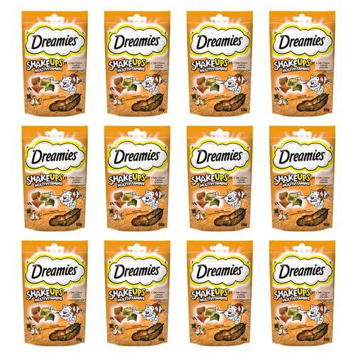 Przysmak dla kota DREAMIES Shake Ups Multivitamins Kurczak i kaczka 12 x 55 g