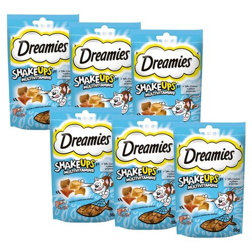 Przysmak dla kota DREAMIES Shake Ups Multivitamins Owoce morza 6 x 55 g