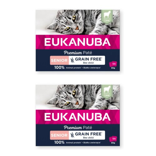 Karma dla kota EUKANUBA Grain Free Senior Łosoś (24 x 85 g)