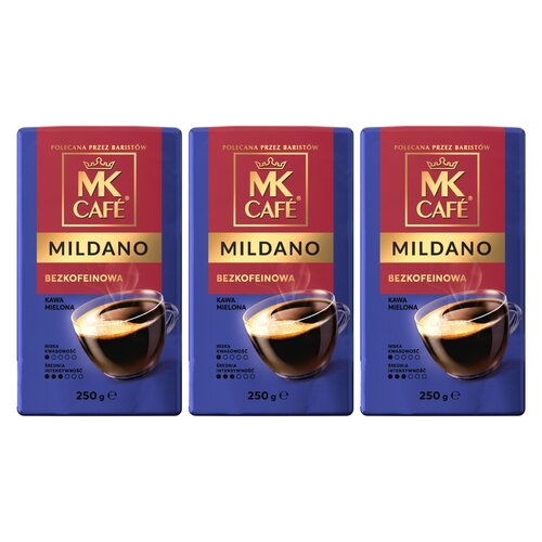Kawa mielona MK CAFE Mildano Bezkofeinowa 3 x 0.25 kg