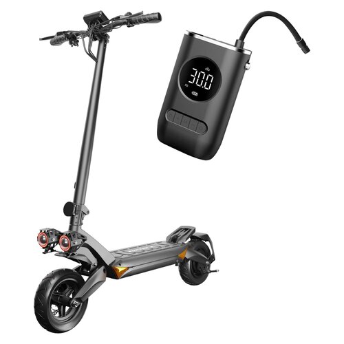 Hulajnoga elektryczna RUPTOR R3 V3 75km 800W 2 amortyzatory 10" Czarny + Pompka rowerowa BECOOL BC-PP2508