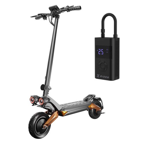 Hulajnoga elektryczna RUPTOR R6 V3 Miedziany kierunkowskazy + Pompka rowerowa XRIDER z funkcją powerbank XR00AP01