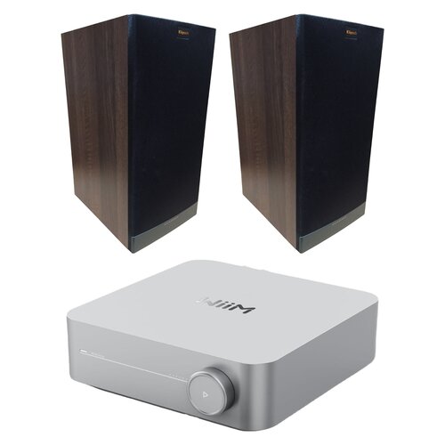 Wzmacniacz WIIM Amp Srebrny + Kolumny głośnikowe KLIPSCH RB-81 II Orzechowy (2 szt.)