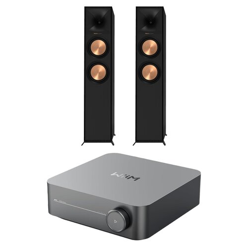 Wzmacniacz WIIM Amp Szary + Kolumny głośnikowe KLIPSCH R-600F Czarny (2 szt.)
