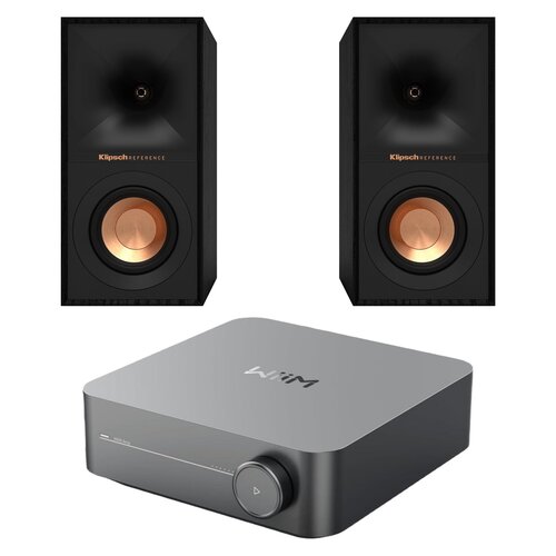 Wzmacniacz WIIM Amp Szary + Kolumny głośnikowe KLIPSCH R-40M Czarny (2 szt.)