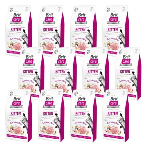 Karma dla kota BRIT Care Grain-Free Kitten Indyk i Kurczak 12 x 2 kg