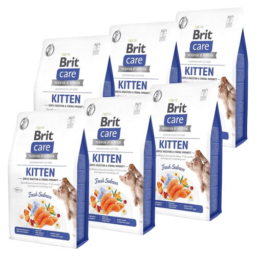 Karma dla kota BRIT Care Grain Free Kitten Immunity Świeży Łosoś 6 x 2 kg