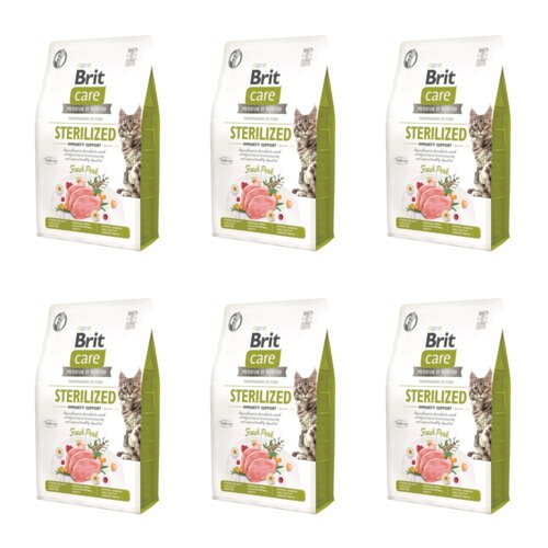 Karma dla kota BRIT CARE Grain Free Sterilized Immunity Support z wieprzowiną 6 x 2 kg