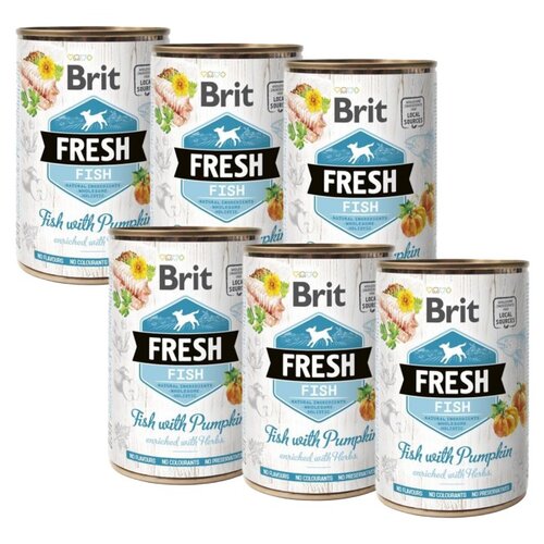 Karma dla psa BRIT Fresh Ryba z Dynią 6 x 400 g