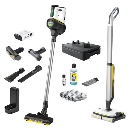Odkurzacz KARCHER VC 7 Signature Line 1.198-750.0 Ekskluzywna seria + Mop elektryczny KARCHER FC 7 Signature Line 1.055-709.0 (Bezprzewodowy) Ekskluzywna seria