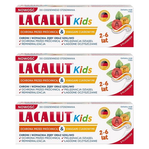 Pasta do zębów LACALUT dla dzieci 45328 lat 55 ml 3 szt.