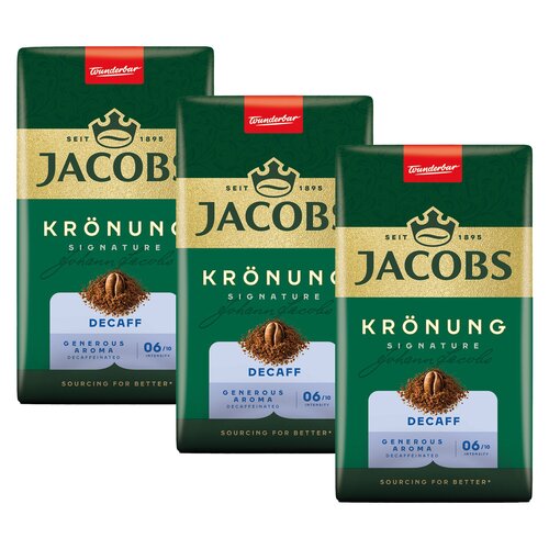 Kawa mielona JACOBS Krönung Decaff Bezkofeinowa 3 x 0.25 kg