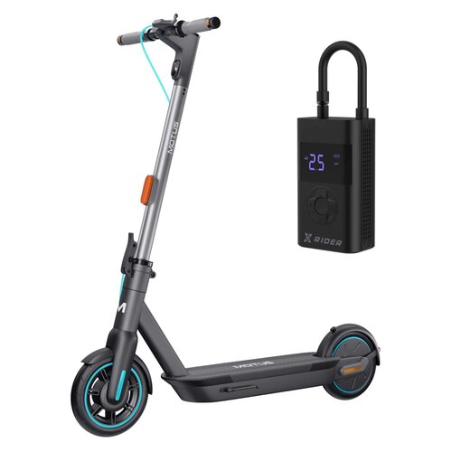 Hulajnoga elektryczna MOTUS Scooty 10 GEN 5 65km 350W 10" Szary + Pompka rowerowa XRIDER z funkcją powerbank XR00AP01