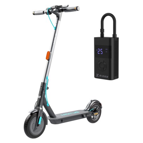 Hulajnoga elektryczna MOTUS Scooty 10 Lite GEN 5 30km 350W 10" Szary + Pompka rowerowa XRIDER z funkcją powerbank XR00AP01