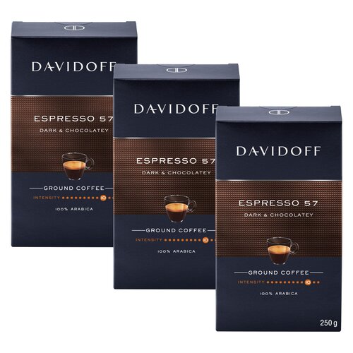 Kawa mielona DAVIDOFF Espresso 57 Arabica 3 x 0.25 kg