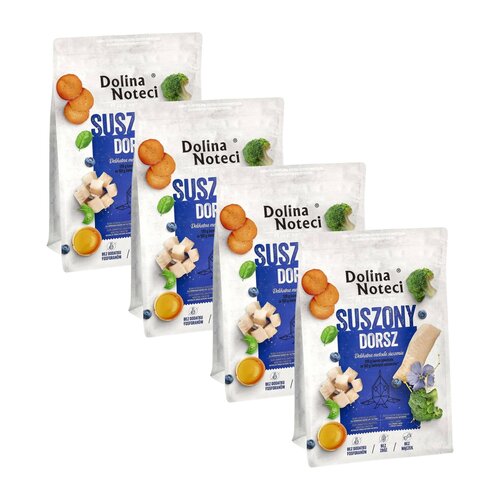 Karma dla psa suszona DOLINA NOTECI Premium z dorsza 4 x 3 kg