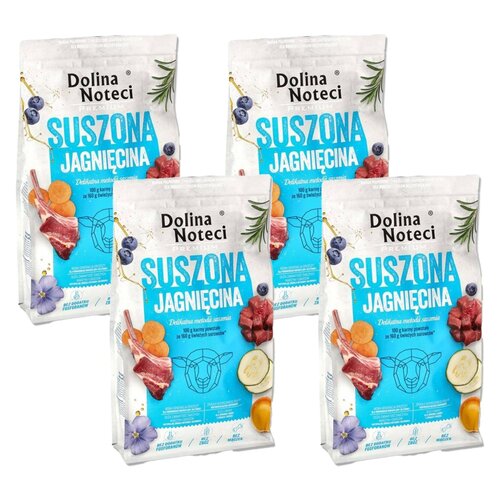 Karma dla psa suszona DOLINA NOTECI Premium z jagnięciny 4 x 3 kg