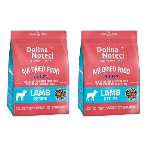 Karma dla psa suszona DOLINA NOTECI Superfood Junior z jagnięciny 2 x 5 kg