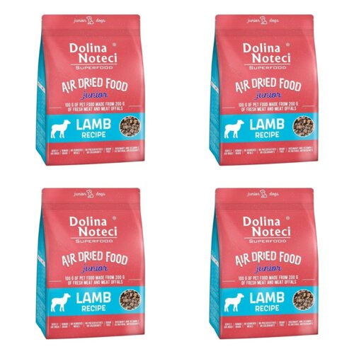 Karma dla psa suszona DOLINA NOTECI Superfood Junior z jagnięciny 4 x 5 kg