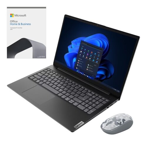 Laptop LENOVO V15 G3 IAP 15.6 i5-1235U 8GB RAM 256GB SSD + Program MICROSOFT Office Home & Business 2021 PL + Mysz MICROSOFT Bluetooth Arctic Camo