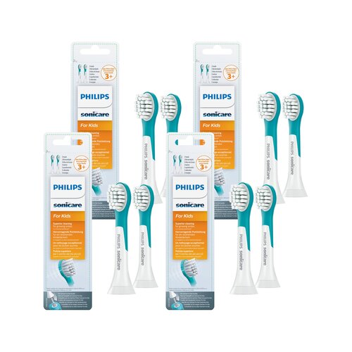Oryginalne końcówki Philips Sonicare Dla Dzieci HX6032/33 miękkie włókna (8 szt.) (Dla dzieci od lat 3)