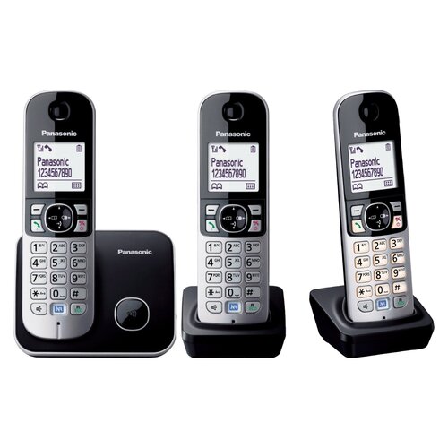 Zestaw telefonów PANASONIC KX-TG6812 PDB + Słuchawka PANASONIC KX-TGA681 FXB z Ładowarką (Bez Centralki)