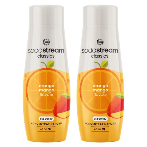 Syrop do saturatorów SODASTREAM Pomarańcza Mango Zero bez cukru 2 x 440 ml