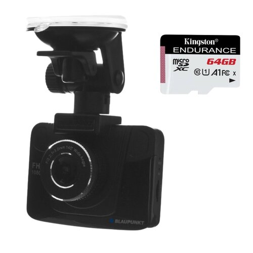 Wideorejestrator BLAUPUNKT BP 3.0 + Karta pamięci KINGSTON Endurance microSDXC 64GB