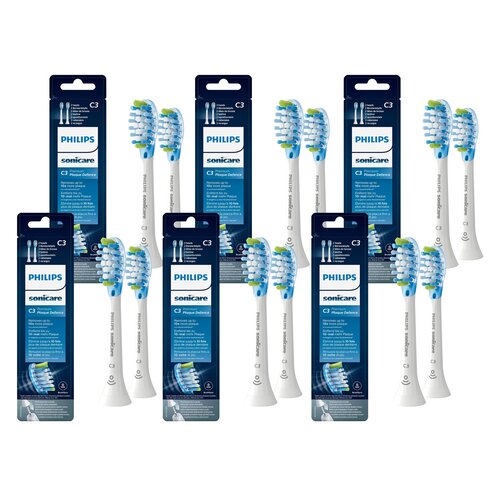 Oryginalne końcówki Philips Sonicare C3 HX9042/17 Średnio miękkie włókna (12 szt.) (Zaawansowane usuwanie płytki bakteryjnej)
