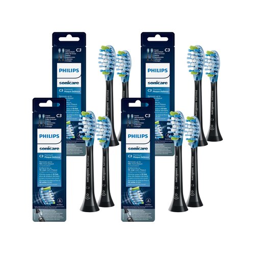 Oryginalne końcówki Philips Sonicare C3 HX9042/33 Średnio miękkie włókna (8 szt.) (Zaawansowane usuwanie płytki bakteryjnej)