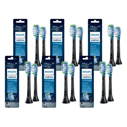Oryginalne końcówki Philips Sonicare C3 HX9042/33 Średnio miękkie włókna (12 szt.) (Zaawansowane usuwanie płytki bakteryjnej)