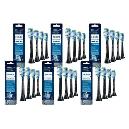 Oryginalne końcówki Philips Sonicare C3 HX9044/33 Średnio miękkie włókna (24 szt.) (Zaawansowane usuwanie płytki bakteryjnej)