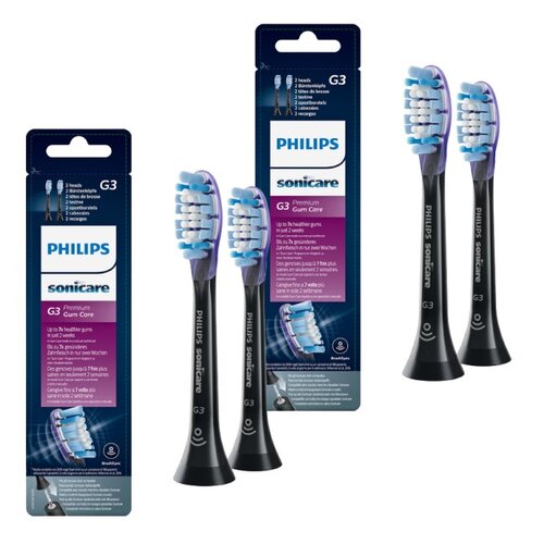 Końcówka szczoteczki PHILIPS Sonicare G3 Premium Gum Care HX9052/33 Czarny (4 szt.)