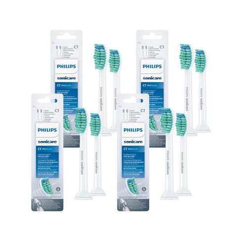 Oryginalne końcówki Philips Sonicare C1 HX6012/07 Średnio miękkie włókna (8 szt.) (Usuwanie płytki bakteryjnej)