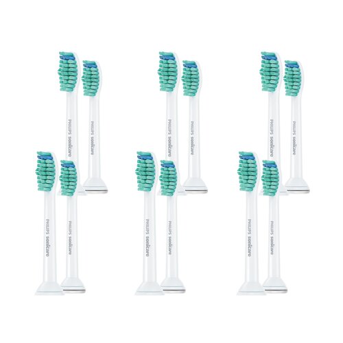Oryginalne końcówki Philips Sonicare C1 HX6012/07 Średnio miękkie włókna (12 szt.) (Usuwanie płytki bakteryjnej)