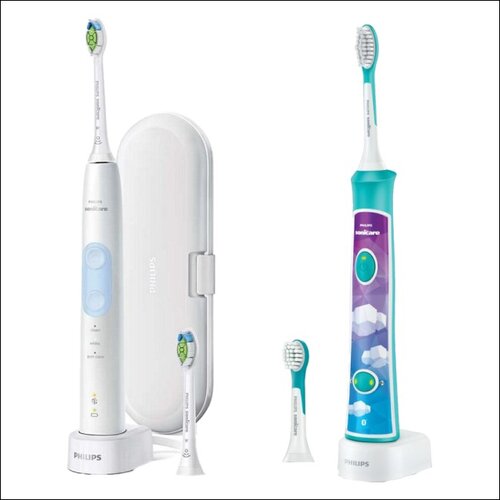 Szczoteczka soniczna PHILIPS Sonicare ProtectiveClean 5100 HX6859/29 + Szczoteczka soniczna PHILIPS Sonicare For Kids HX6322/04