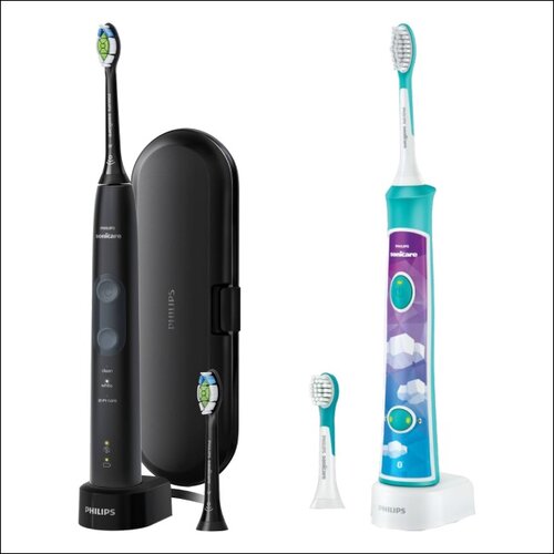 Szczoteczka soniczna PHILIPS Sonicare ProtectiveClean 5100 HX6850/47 + Szczoteczka soniczna PHILIPS Sonicare For Kids HX6322/04