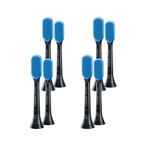 Oryginalne końcówki Philips Sonicare T1 HX8072/11 Normalne włókna (8 szt.) (Czyszczenie języka)